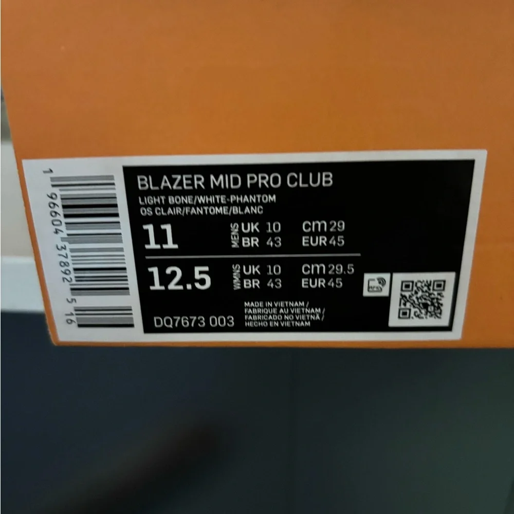 NWT Nike Blazer Mid Pro Club High-Top Sneakers in White - Picture 11 of 16